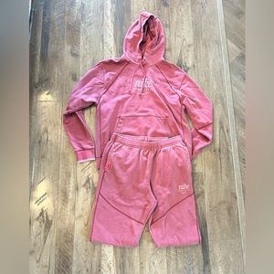 Nike Classic Heritage washed sweatsuit L burgundy